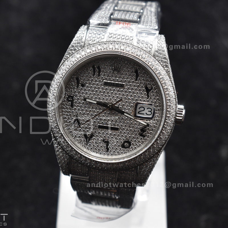 JDF 41mm Best Version Diamond DateJust Arabic Markers with Numerical Date Wheel